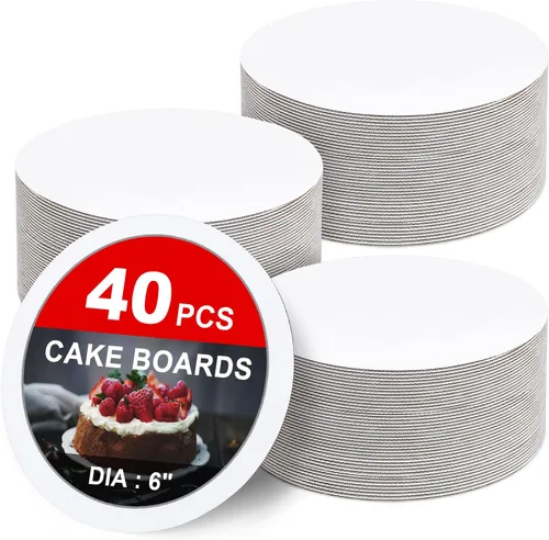 Miniatura 12 de 25 paquetes de soportes para tartas de 10 pulgadas, redondos, soportes para tartas blancos, círculos blancos para tartas, base de soporte circular