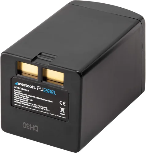 Westcott Batería de polímero de litio FJ200: 14.4 V, 2500 mAh, 450+ parpadeos de potencia completa y 1.3 segundos de tiempo de reciclaje