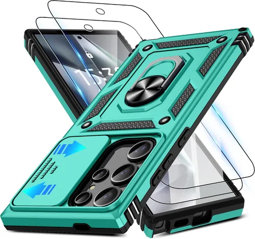 Miniatura 151 de ATUMP Funda para OnePlus Nord N200 5G con protector de pantalla HD con cubierta para cámara deslizante, soporte de anillo de rotación de 360°