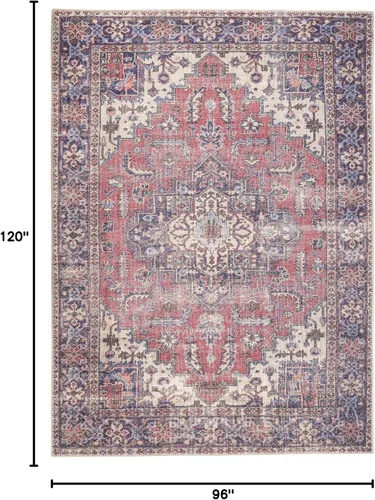 Miniatura 373 de GLN Rugs Traditional Collection - Alfombra de felpilla lavable a máquina, tradicional lavable, antideslizante, alfombra de felpilla de pelo corto