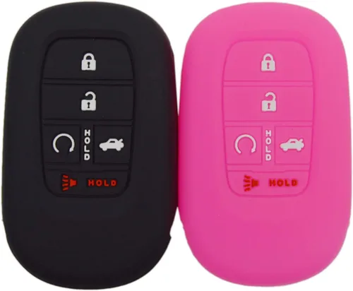 Funda de silicona para llavero de 5 botones para Honda Civic Accord HR-V Sport SI EX EX-L Touring 2022 2023