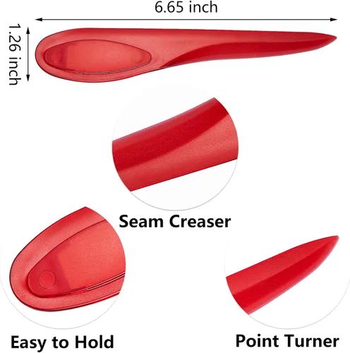 Miniatura 2 de Outus 3 piezas de herramientas de costura para coser acolchados, prensar costuras y marcar tela, girador de puntos de plástico con borde de costura