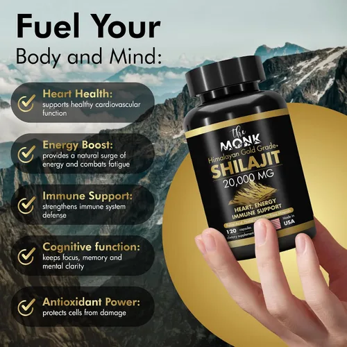 Miniatura 3 de Shilajit orgánico con ácido fúlvico, ácido húmico, más de 85 minerales - Grado Oro Plus - Igual que la resina - Energía, resistencia, apoyo cerebral