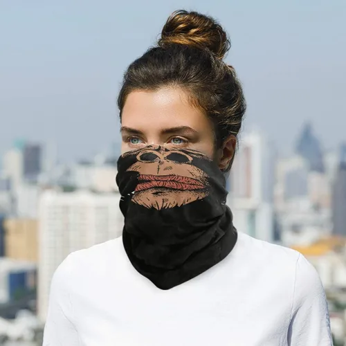 Miniatura 2 de Máscara facial pasamontañas media bandanna Gorilla fumando cuello polainas sol polvo protección contra el viento sin costuras diadema para mujeres