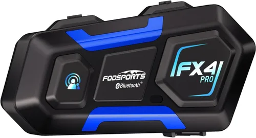 Miniatura 9 de Fodsports FX4 Pro - Auriculares Bluetooth para motocicleta, intercomunicador de motocicleta para 4 riders, sistema de comunicación de casco