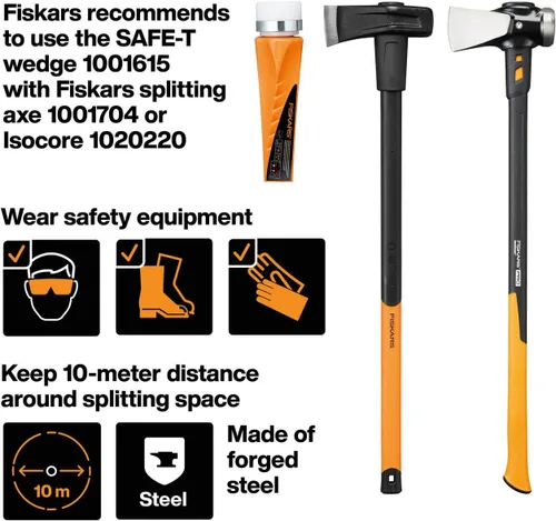 Miniatura 3 de Fiskars 120021 Cuña pro seguridad de, 10.0x3.9x2.9 in, estándar