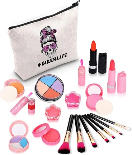 Miniatura 4 de ZJXHPO Bolsa de cosméticos para motociclistas, bolsa de aseo para amantes de la motocicleta, bolsa de maquillaje con cremallera, kit
