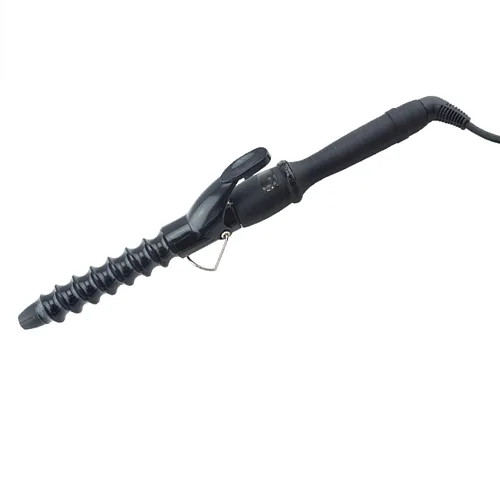 Rizador de pelo en espiral de 0.984 in, rizador de playa, rizador para cabello corto y largo, pantalla LCD, pinzas para rizar