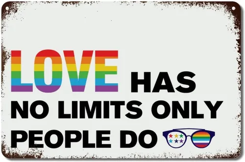Miniatura 18 de Placa de pared con diseño de bandera de Estados Unidos, diseño retro vintage de arcoíris, letrero de metal LGBTQ, orgullo gay, regalo del mes
