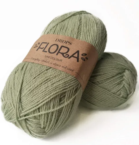 Miniatura 9 de DROPS Flora 23 UNI Misty Forest Dedo Alpaca y Lana Hilo para Tejer y Ganchillo 23 Bosque brumoso de Uni