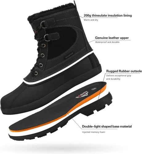 Miniatura 4 de NORTIV 8 Botas de nieve impermeables para hombre