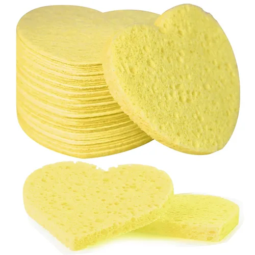 Miniatura 19 de 50 esponjas faciales comprimidas, esponja facial de celulosa 100% natural, esponjas cosméticas profesionales de spa para limpieza facial, mascarilla