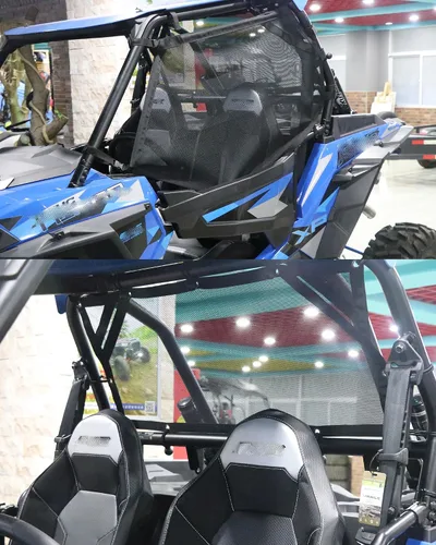 Miniatura 4 de Red para Ventana de ATV/UTV Protector de Malla para Jaula Trasera Enrollable + Derecha + Izquierda Cubierta de Red Protectora de Sombra para Ventana