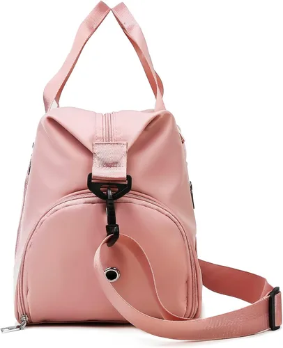 Miniatura 7 de Arouselove Bolsas de lona deportivas para mujeres y hombres, bolsa de gimnasio portátil con bolsillo húmedo y compartimento separado para zapatos
