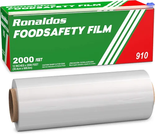 Miniatura 2 de Ronaldos - Película de seguridad alimentaria, envoltura de plástico de 12 pulgadas x 2000 pies, grado comercial, utilizada para la industria