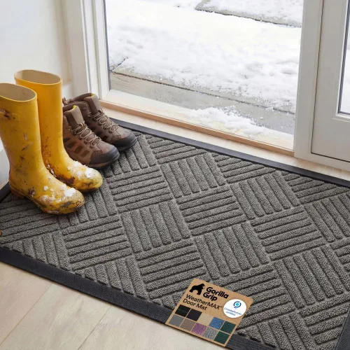 Miniatura 21 de Gorilla Grip WeatherMax - Tapete para todas las estaciones 100% impermeable, 17 x 29 pulgadas, goma natural duradera, resistente a manchas