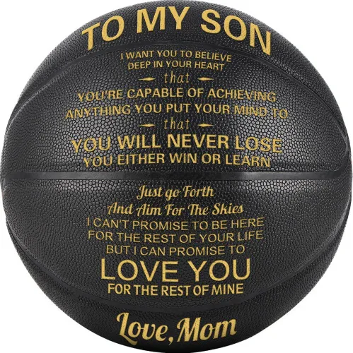 Miniatura 13 de KAAYEE Baloncesto grabado para nieto, baloncesto grabado para hijo de parte de mamá papá, regalos de baloncesto personalizados de 29.5 pulgadas