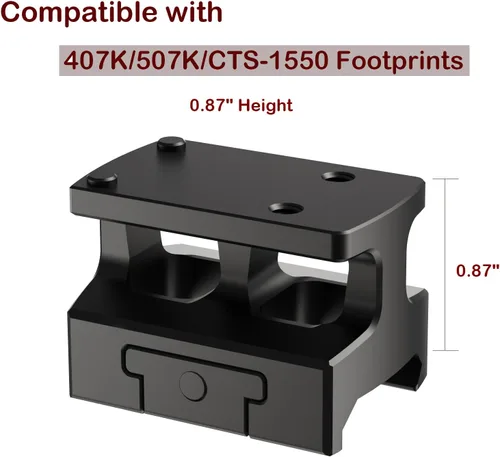 Miniatura 2 de Montaje de punto rojo 0.87" RMR/SRO/407C/507C/508T/407K/507K/RMS/RMSc/RMSw/SMS/SMSc/Doctor/Vortex Venom/Viper/Fastfire/ARO Reflex Optics Sight