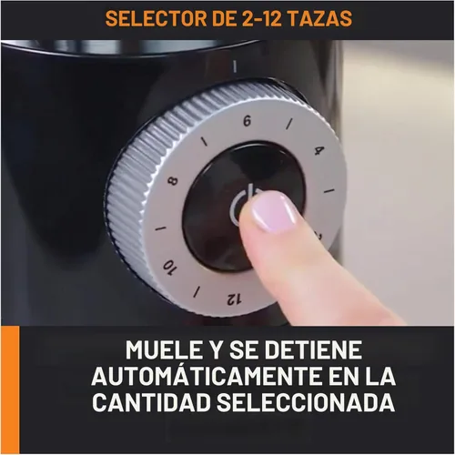 Miniatura 5 de KRUPS Molinillo de café Precision Burr: 12 ajustes, capacidad de 8 onzas para goteo, prensa francesa, expreso, vertido, preparación fría, acero
