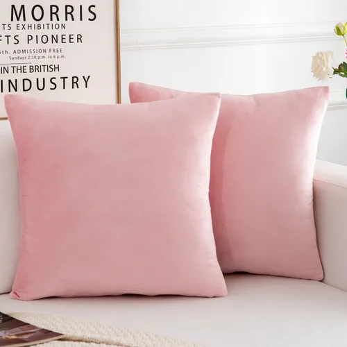 Miniatura 19 de Juego de 2 fundas de almohada decorativas de terciopelo, funda de cojín cuadrada suave para decoración del hogar para sala de estar, sofá o cama
