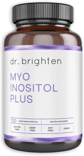 Dr. Brighten Myoinositol Plus - Proporción formulada por médicos de mio- y D-quiro-inositol para apoyar los síntomas del SOP, el equilibrio