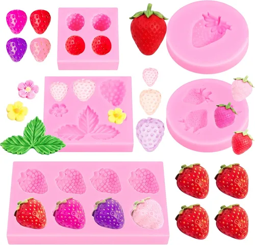 Miniatura 10 de 5 paquetes de moldes de hojas de silicona para pasteles, hojas de arce, fondant de resina, hojas de árbol para decoración de tartas