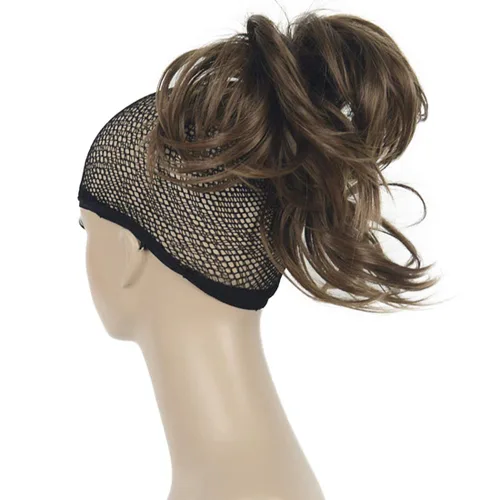Miniatura 11 de Lydell Extensión de cabello sintético ajustable con pinza de mandíbula (marrón oscuro)