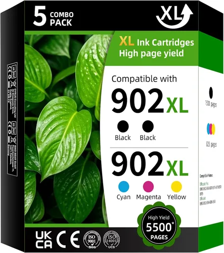 Miniatura 8 de 902XL Cartucho de tinta de alto rendimiento de repuesto para HP902XL HP902 902 XL Paquete combinado compatible con HP OfficeJet Pro 6960 6962 6968