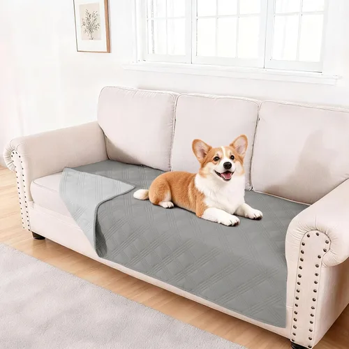 Miniatura 173 de hyha Manta impermeable para perros, manta reversible para cama de mascotas, funda suave para sofá/sillón lavable para perros, fundas impermeables