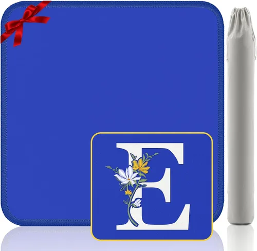 Tapete Mahjong para mesa, neopreno antideslizante con reducción de ruido, 32.4 x 32.4 pulgadas, azul, perfecto para mahjong americano, póker, juegos
