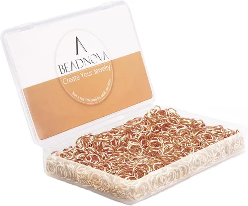 Miniatura 10 de BEADNOVA Anillos de salto negros de 0.157 in para hacer joyas, anillos abiertos para llaveros y reparación de collares (300 unidades)