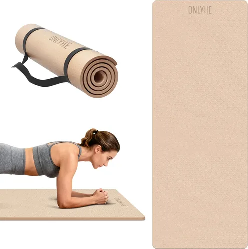 Miniatura 9 de Tapete de yoga extra grueso de 8 mm, tapete de ejercicios suave y ligero de TPE con correa, alta elasticidad, antifatiga, tapete antideslizante
