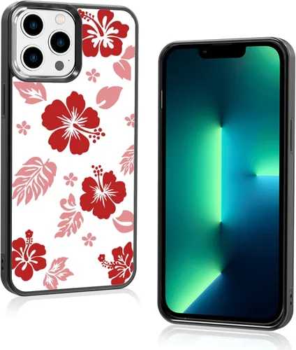 Miniatura 13 de Funda para iPhone 8 Plus y iPhone 7 Plus, linda funda Kawaii azul hibisco hawaiano floral estética floral para niñas preppy mujeres