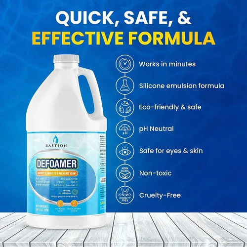 Miniatura 6 de Antiespumante para bañera de hidromasaje, piscina, fuente y spa, concentrado antiespumante, emulsión de silicona, elimina y previene rápidamente