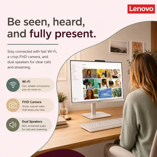 Miniatura 4 de Lenovo IdeaCentre - Computadora de escritorio todo en uno, pantalla IPS antirreflejo FHD de 24 pulgadas, 32 GB de RAM, almacenamiento de 1.5 TB