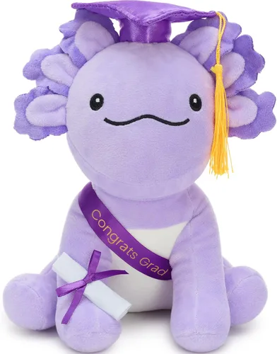 Miniatura 8 de Tezituor Juguete de peluche de ajolote de graduación 2026, bonito animal de peluche de graduación de 8 pulgadas, regalo para niños y niñas