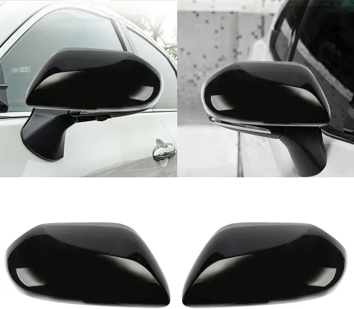 Miniatura 5 de Tapas negras para espejo de puerta lateral + cubiertas de manija de puerta de repuesto para accesorios Toyota Camry 2018, 2019, 2020, 2021, 2022
