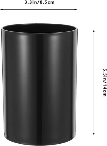 Miniatura 2 de UPKOCH Soporte para utensilios de cocina negro, organizador de encimera, tubo de almacenamiento compacto para cubiertos y cubiertos, organizador