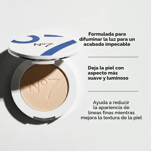 Miniatura 3 de No7 Lift & Luminate - Polvo de triple acción – Polvo de ajuste de maquillaje prensado ligero para cara – Polvo de ajuste compacto que reduce