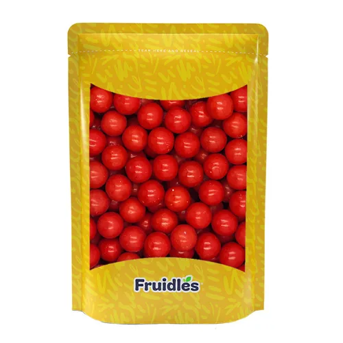 Miniatura 6 de Fruidles Bolas de goma de mascar de canela caliente, golosinas saborizadas para bufé, recambios de tamaño de máquina, certificado Kosher Parve, 1