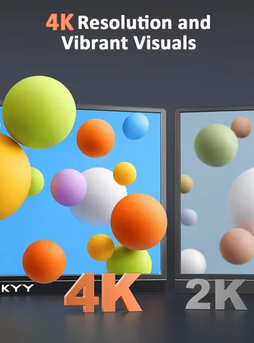Miniatura 2 de KYY Monitor portátil 4K de 15.6" Monitor portátil para portátil UHD IPS 3840X2160 Pantalla externa con 100% sRGB y HDR Monitor