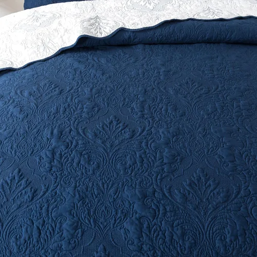 Miniatura 278 de HoneiLife - Juego de colcha de tamaño Queen, juego de ropa de cama de pana bordada de 3 piezas, colcha de lujo, ligera, cálida, para todas las Pana
