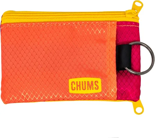 Chums Surfshorts Cartera - Cartera ligera y delgada con bloqueo RFID y ventana de identificación transparente - Con cremallera, cartera minimalista