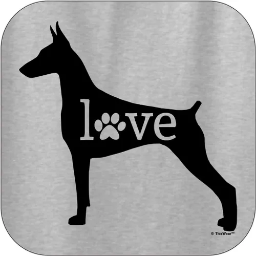 Miniatura 2 de Doberman Love Dog Paw Prints - Sudadera con capucha