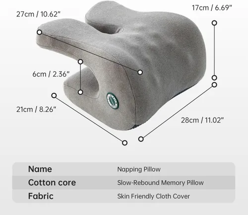 Miniatura 5 de xiaomubiao Almohada de Reposacabezas para Silla de Oficina Almohada de Cuello Espuma Viscoelástica Ergonómica Almohada de Escritorio para Siesta