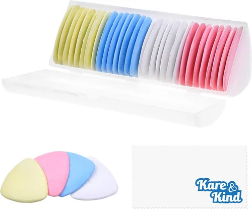 Kare Kind 30 tizas de sastre – Nociones de costura y accesorios – Marcadores triangulares de tela para manualidades, costura, acolchado, viene con