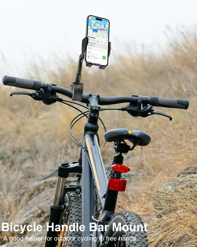 Miniatura 2 de Soporte de teléfono de cuello de cisne para bicicleta, soporte de teléfono para motocicleta, abrazadera de manillar ajustable giratoria de 360°