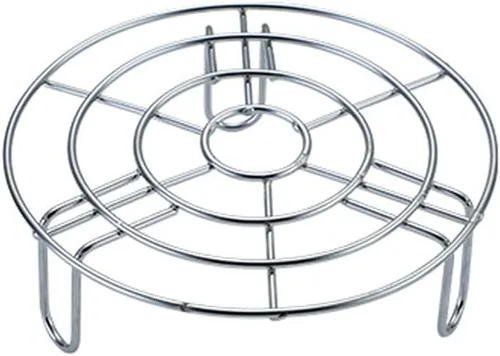 Miniatura 10 de Rejilla de refrigeración con patas de diámetro 6.3 pulgadas de diámetro, estante de vapor redondo de acero inoxidable con alambre cruzado