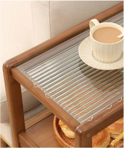 Miniatura 4 de TOMYEUS Aparador de buffet, estante simple para sala de estar, armario lateral de cristal, armario de cocina, armario de té móvil, armario