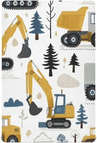 Caikeny Sábana bajera ajustable para cuna para niños y niñas, para camión, tractor, para cuna, colchón de cuna para niños pequeños, recién nacidos,